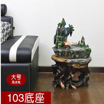 携爱 开业乔迁工艺礼品招财家居装饰品摆件风水轮假山流水喷泉鱼池盆景办公室摆件 大号雾化鸟荷花人+103底座【图片 价格 品牌 报价】-